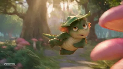the dragon in mid-leap