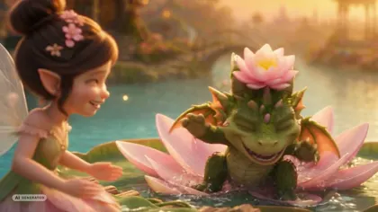 the fairy laughing in the water